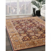 Mid-Century Modern Sandy Brown Oriental Rug, urb3024