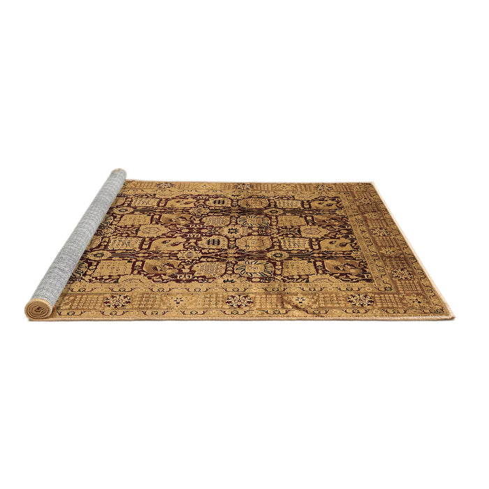 Sideview of Machine Washable Oriental Brown Industrial Rug, wshurb3024brn