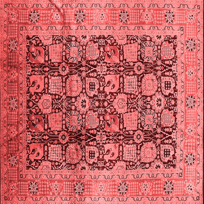 Machine Washable Oriental Red Industrial Rug, wshurb3024red