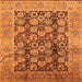 Square Oriental Orange Industrial Rug, urb3024org