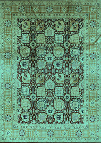 Oriental Turquoise Industrial Rug, urb3024turq