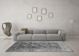 Machine Washable Oriental Gray Industrial Rug in a Living Room,, wshurb3024gry