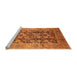 Sideview of Machine Washable Oriental Orange Industrial Area Rugs, wshurb3024org