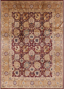 Mid-Century Modern Sandy Brown Oriental Rug, urb3024
