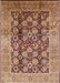 Mid-Century Modern Sandy Brown Oriental Rug, urb3024