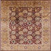 Square Machine Washable Industrial Modern Sandy Brown Rug, wshurb3024