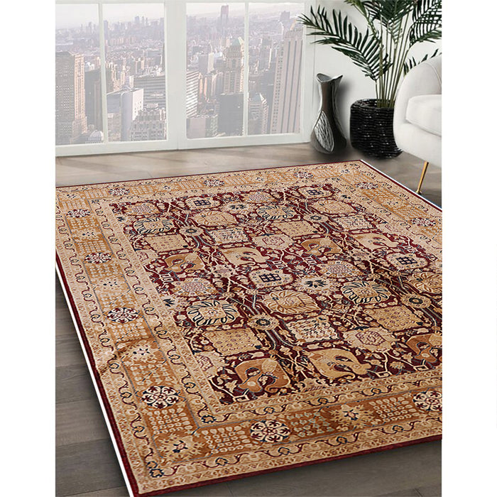Machine Washable Industrial Modern Sandy Brown Rug in a Family Room, wshurb3024