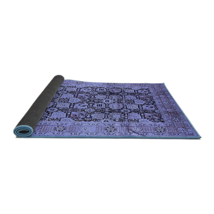 Sideview of Oriental Blue Industrial Rug, urb3024blu