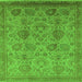 Square Oriental Green Industrial Rug, urb3025grn