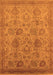 Machine Washable Oriental Orange Industrial Area Rugs, wshurb3025org