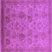 Square Machine Washable Oriental Purple Industrial Area Rugs, wshurb3025pur