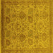 Square Oriental Yellow Industrial Rug, urb3025yw