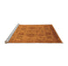 Sideview of Machine Washable Oriental Orange Industrial Area Rugs, wshurb3025org