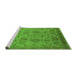 Sideview of Machine Washable Oriental Green Industrial Area Rugs, wshurb3025grn