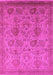 Machine Washable Oriental Pink Industrial Rug, wshurb3025pnk