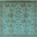 Square Oriental Light Blue Industrial Rug, urb3025lblu