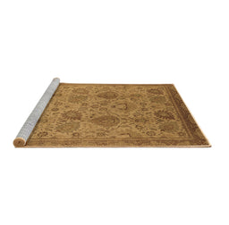 Sideview of Machine Washable Oriental Brown Industrial Rug, wshurb3025brn