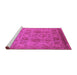 Sideview of Machine Washable Oriental Pink Industrial Rug, wshurb3025pnk