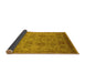 Sideview of Oriental Yellow Industrial Rug, urb3025yw