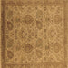 Square Oriental Brown Industrial Rug, urb3025brn