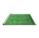 Sideview of Machine Washable Oriental Emerald Green Industrial Area Rugs, wshurb3025emgrn