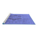 Sideview of Machine Washable Oriental Blue Industrial Rug, wshurb3026blu