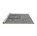 Sideview of Machine Washable Oriental Gray Industrial Rug, wshurb3026gry