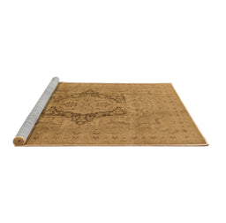 Sideview of Machine Washable Oriental Brown Industrial Rug, wshurb3026brn