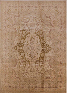 Mid-Century Modern Light Brown Oriental Rug, urb3026