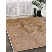 Mid-Century Modern Light Brown Oriental Rug, urb3026