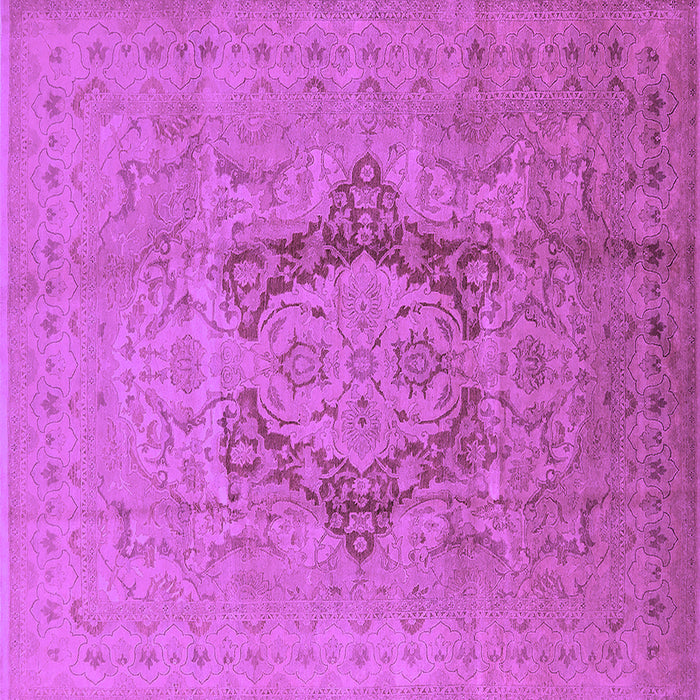 Square Machine Washable Oriental Purple Industrial Area Rugs, wshurb3026pur