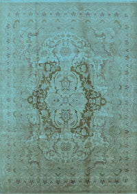 Oriental Light Blue Industrial Rug, urb3026lblu