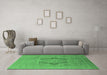 Machine Washable Oriental Emerald Green Industrial Area Rugs in a Living Room,, wshurb3026emgrn