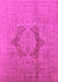 Machine Washable Oriental Pink Industrial Rug, wshurb3026pnk