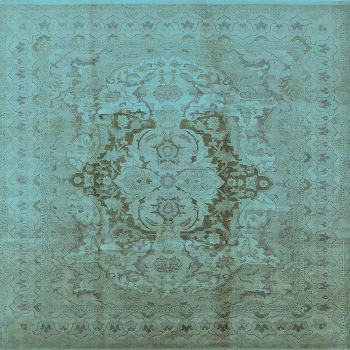Square Oriental Light Blue Industrial Rug, urb3026lblu