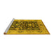 Sideview of Machine Washable Oriental Yellow Industrial Rug, wshurb3027yw