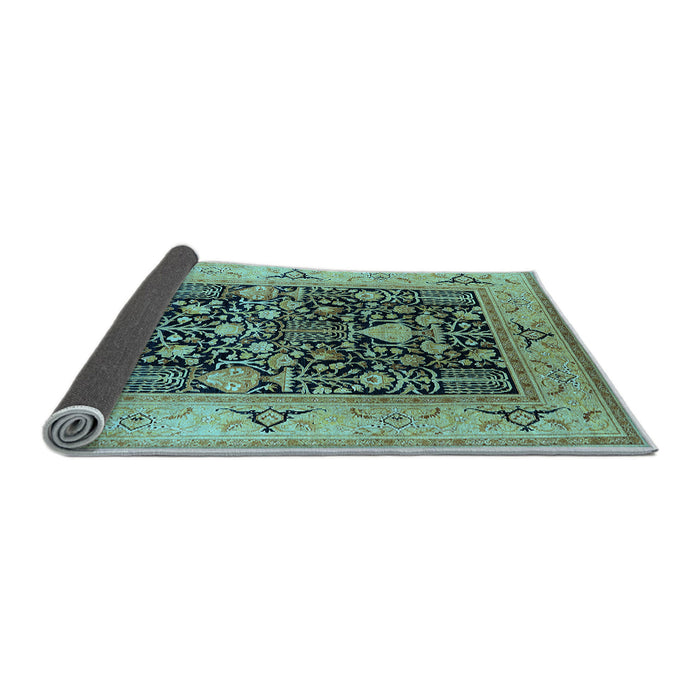 Sideview of Oriental Light Blue Industrial Rug, urb3027lblu