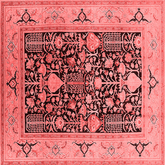 Machine Washable Oriental Red Industrial Rug, wshurb3027red