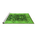 Sideview of Machine Washable Oriental Green Industrial Area Rugs, wshurb3027grn