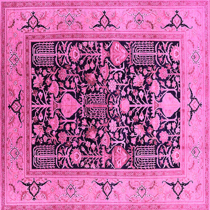 Square Oriental Pink Industrial Rug, urb3027pnk