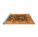 Sideview of Machine Washable Oriental Orange Industrial Area Rugs, wshurb3027org