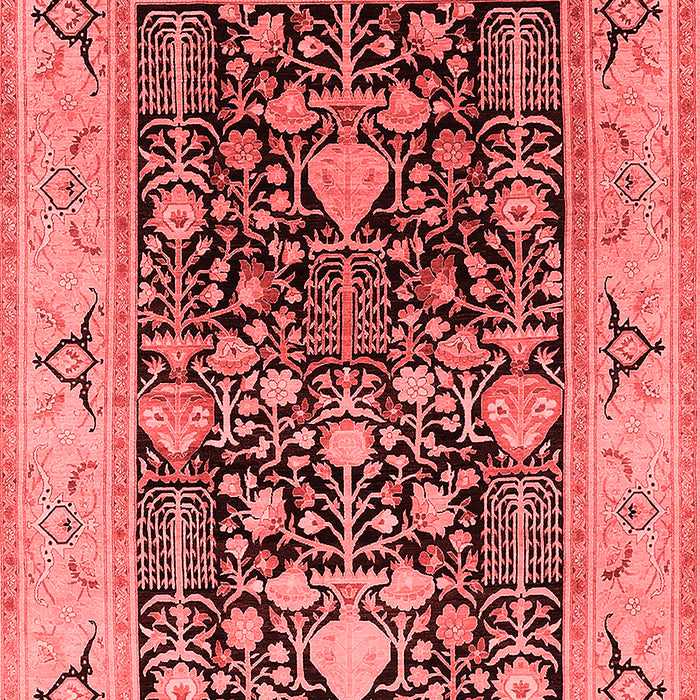 Machine Washable Oriental Red Industrial Rug, wshurb3027red