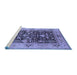 Sideview of Machine Washable Oriental Blue Industrial Rug, wshurb3027blu