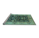 Sideview of Machine Washable Oriental Light Blue Industrial Rug, wshurb3027lblu