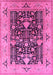 Machine Washable Oriental Pink Industrial Rug, wshurb3027pnk