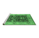 Sideview of Machine Washable Oriental Emerald Green Industrial Area Rugs, wshurb3027emgrn