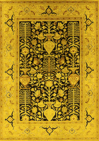 Oriental Yellow Industrial Rug, urb3027yw