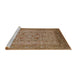 Sideview of Machine Washable Industrial Modern Light Copper Gold Rug, wshurb3028