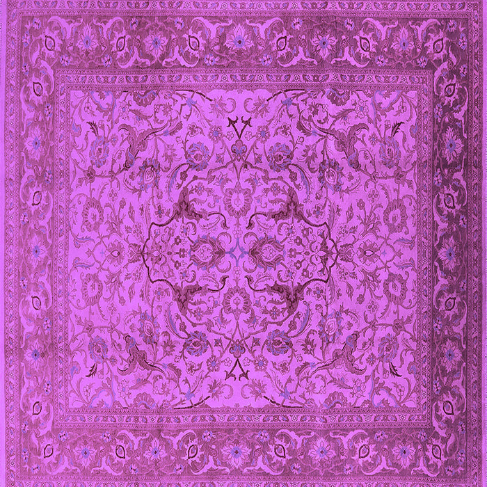 Square Machine Washable Oriental Purple Industrial Area Rugs, wshurb3028pur