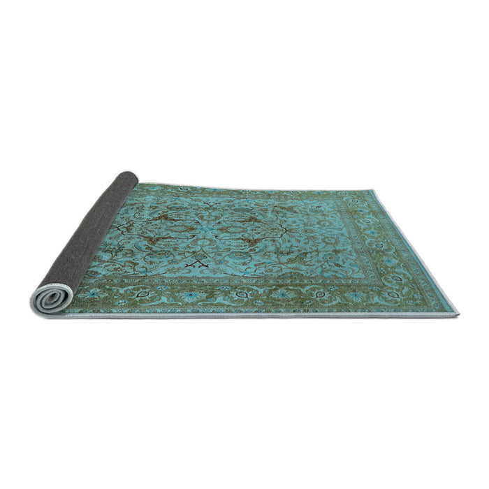 Sideview of Oriental Light Blue Industrial Rug, urb3028lblu